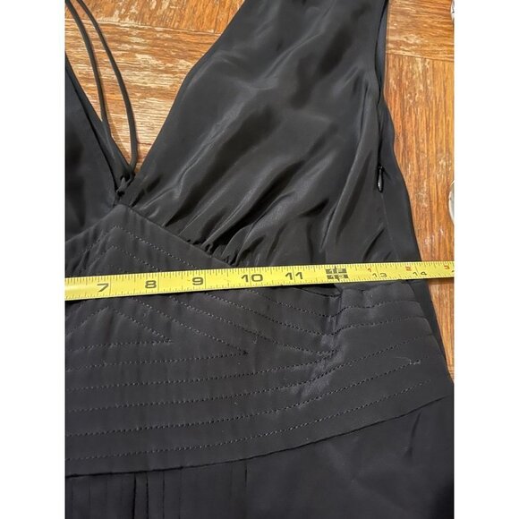 Development by Phillip Lim V neck silk Sleeveless black cocktail maxi dress 6 - Picture 12 of 13